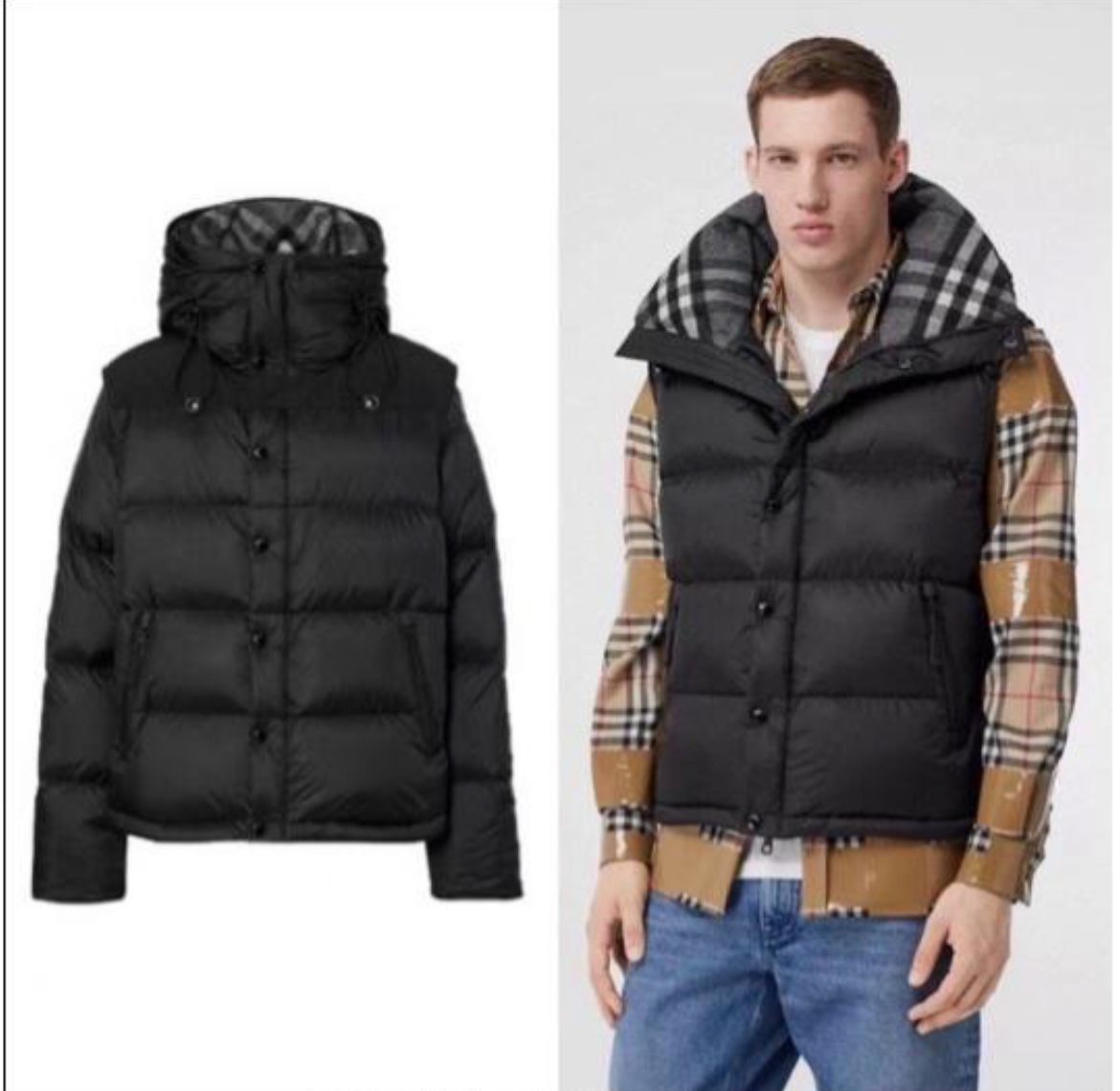 Burberry Detachable Sleeves Vest Jacket Winter